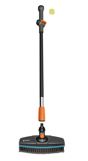 Gardena Cleansystem Wasch-Set Stiel hard Blau Grau