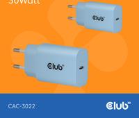 Club 3D Lifestyle Ladegerät USB-C 30Watt 2Stk blau retail (CAC-3022)
