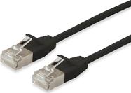 Equip Patchkabel Cat6A Slim F/FTP 2xRJ45 schwarz LSZH Polybeutel (606174)