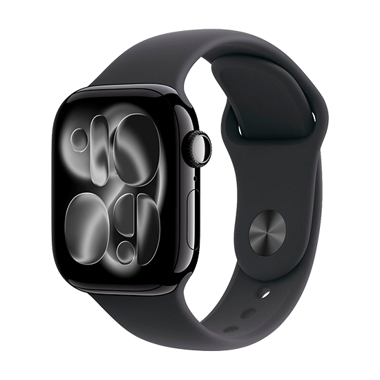 Apple Watch Series 11 GPS 42 mm Jet Black Aluminium mit Sportband M/L Schwarz