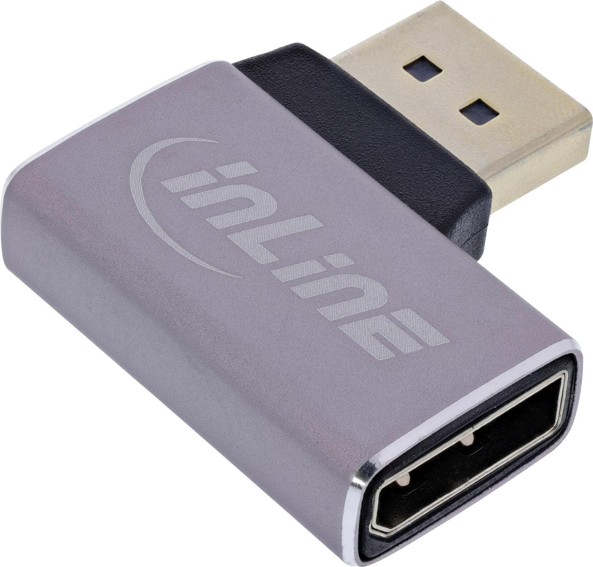 InLine DisplayPort 1.4 Adapter Stecker/Buchse 90° rechts 8K (17291D)