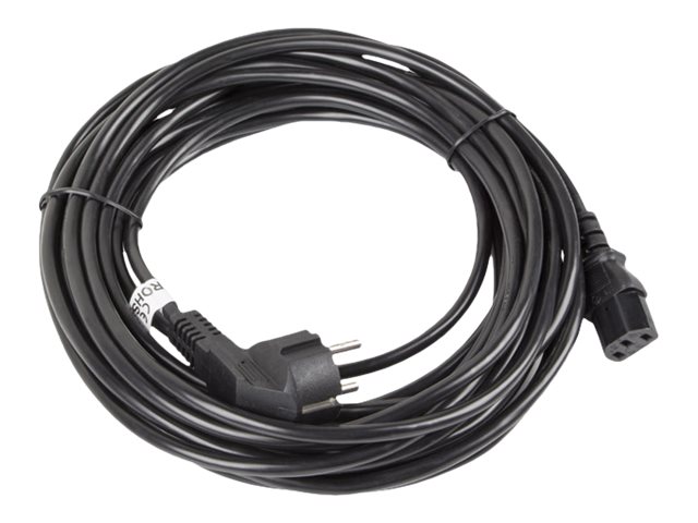 Lanberg Stromkabel CEE 7/7 auf IEC 60320 C13 90° gewinkelt 10 A 10 m Schwarz