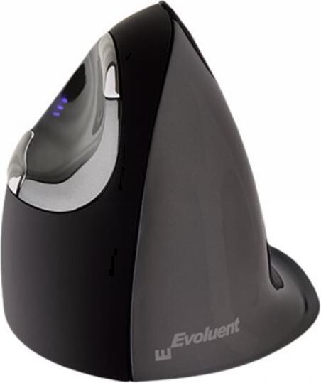 Evoluent VerticalMouse D Small Vertikale ergonomische Funkmaus 6 Tasten Schwarz, Grau