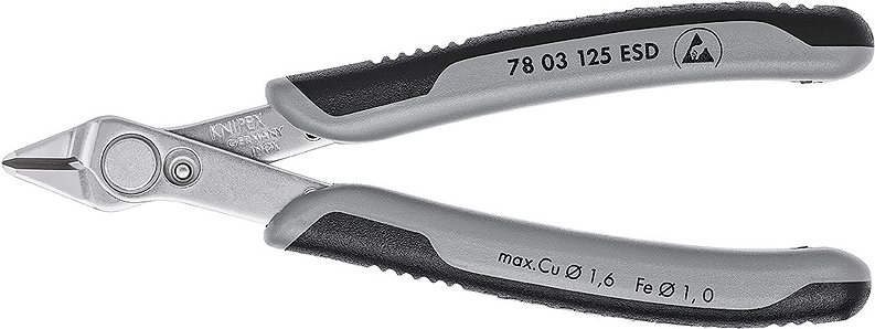 Knipex Super-Knips 78 03 125 ESD ESD Printzange ohne Facette 125 mm