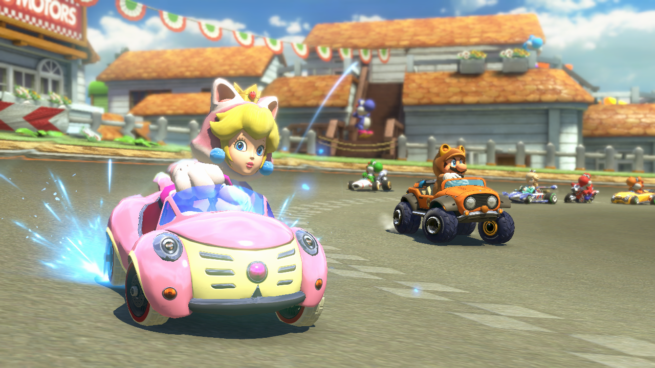 Mario Kart 8 Deluxe Nintendo Switch Spiel - Racing - lokalen Modus: 8 Spieler - Online-Modus: 12 Spieler - Ohne Altersbeschränkung (2520340)