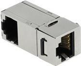 Delock - Netzwerkkoppler - RJ-45 (W) bis RJ-45 (W) gewinkelt - STP - CAT 6a (87142)