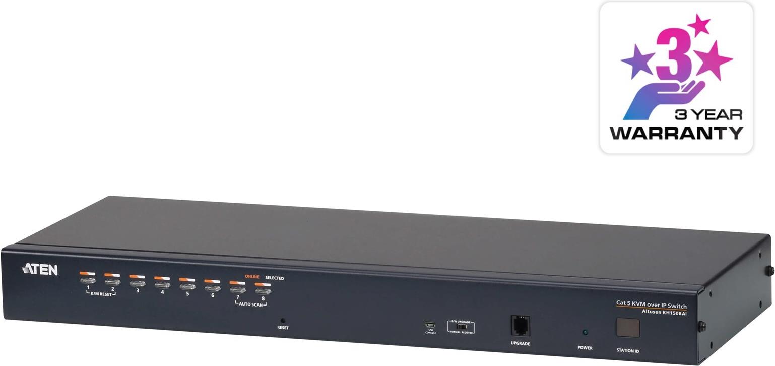 ATEN KVM over IP KH1508AI 8 Anschlüsse Schwarz