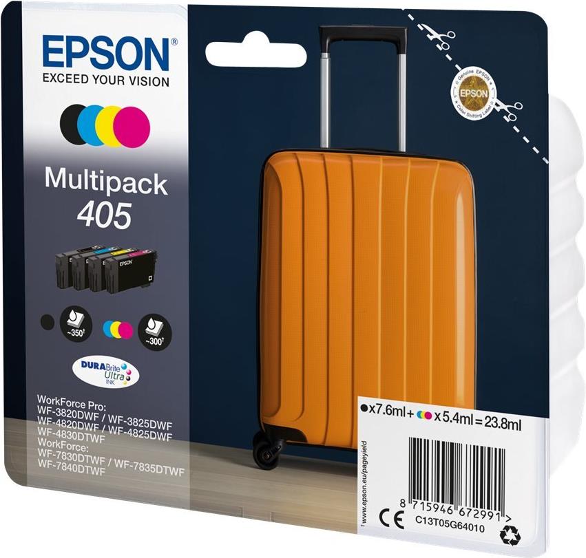 Epson 405 Multipack 4er-Pack Schwarz, Gelb, Cyan, Magenta C13T05G64020