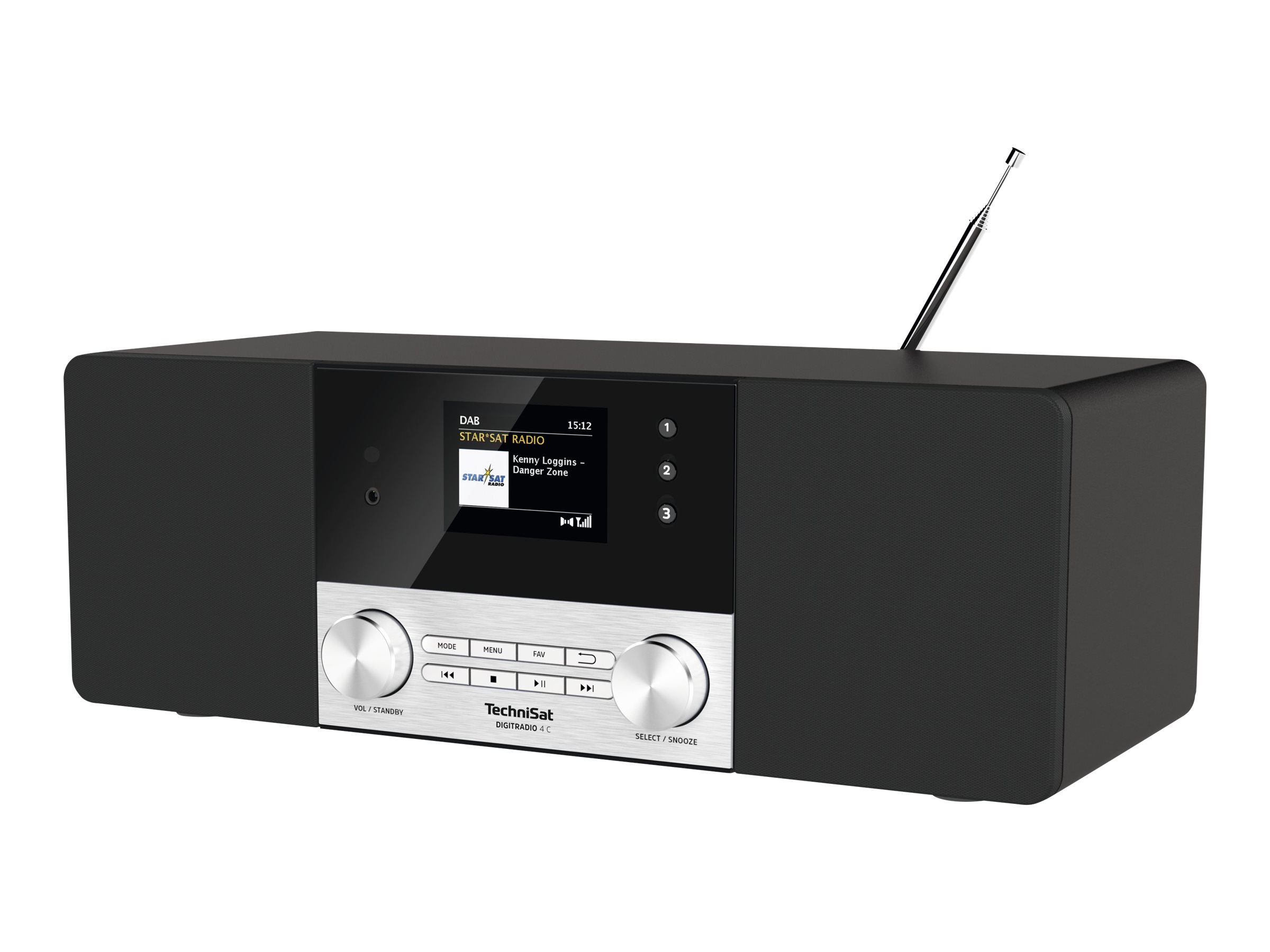 TechniSat DigitRadio 4 C DAB+ Radio 2 x 10 Watt Schwarz