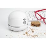 WEDO Mini-Tischstaubsauger W2D2, wiederaufladbar, weiß aus Kunststoff, inkl. USB-Ladekabel (keine Batterie nötig), - 1 Stück (205 20200)
