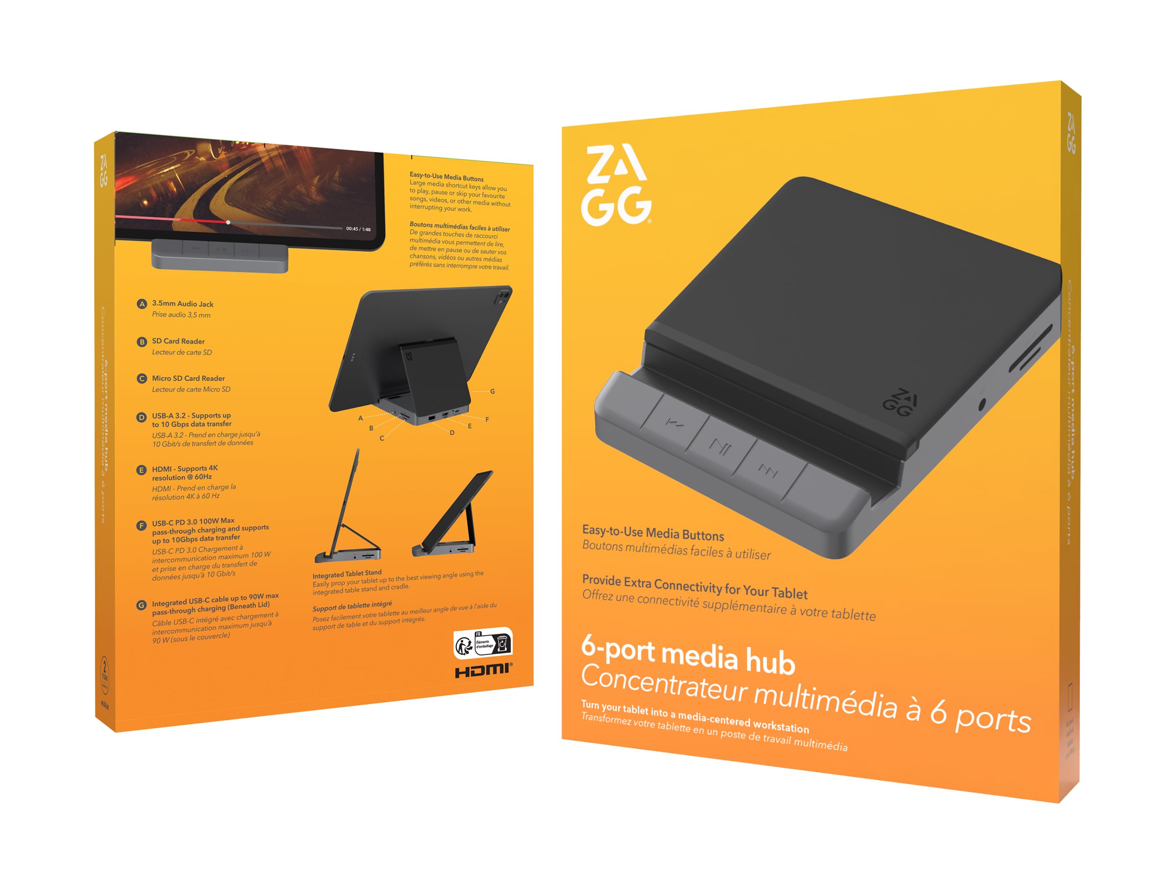 ZAGG Dockingstation USB-C HDMI Schwarz, Grau