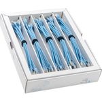 SLIM KAT6A 10 Gigabit Lightpatchkabel, 0,15m, U/FTP, Ø 3,8mm, blau, 50-Pack KAT6A LIGHT geschirmt (SLIM-LS-K6A 0.15 BL 50)