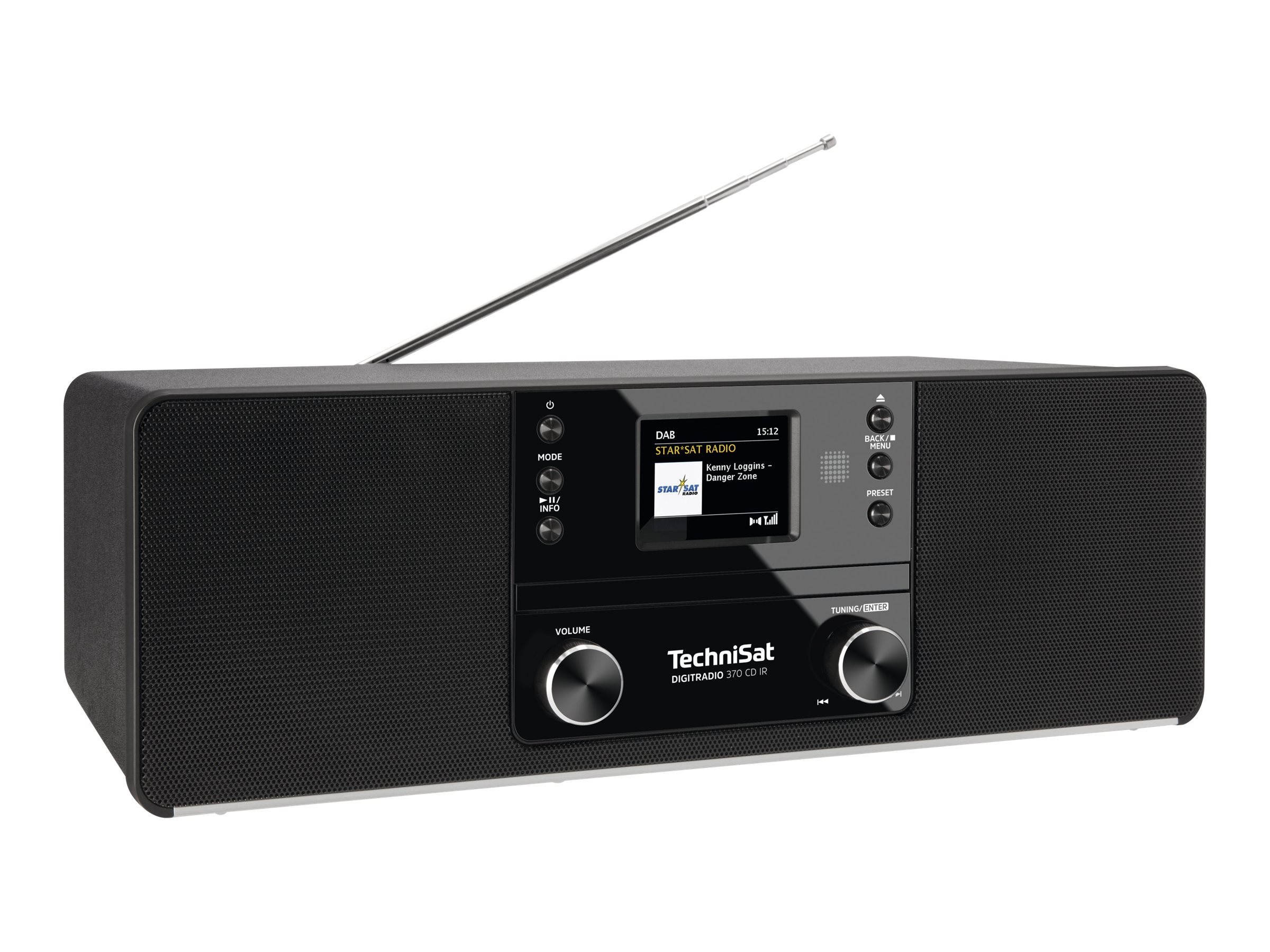 TechniSat DigitRadio 370 CD IR Tischradio DAB+/UKW/Internetradio mit CD-Player Schwarz