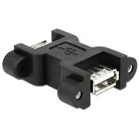 Delock Adapter USB 2.0 Typ A Buchse > USB Typ A Buchse mit Schraubanschluss (65559)