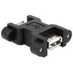Delock Adapter USB 2.0 Typ A Buchse > USB Typ A Buchse mit Schraubanschluss (65559)
