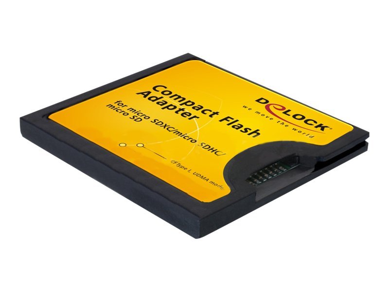 Delock Compact Flash Adapter microSD microSDHC microSDXC Schwarz, Gelb