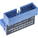 InLine® USB 3.0 Adapter intern, Pfostenanschluss Stecker auf Buchse, nach unten gewinkelt (33448U)