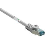 Renkforce RF-5047494 RJ45 Netzwerkkabel, Patchkabel CAT 6a S/FTP 0.50 m Grau mit Rastnasenschutz, Flammwidrig 1 St. (RF-5047494)