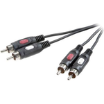 SpeaKa Professional Cinch Audio Anschlusskabel [2x Cinch-Stecker - 2x Cinch-Stecker] 10 m Schwarz (SP-7870624)