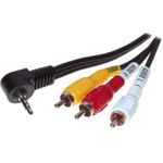 S/CONN maximum connectivity Audio-Video-Kabel-Klinkenstecker 3,5mm 4-pol. auf 3 Cinchstecker, 1,5m (98200)