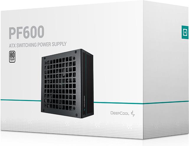 DeepCool PF600 Netzteil 600 W 80 Plus White ATX12V 2.4 Aktiv PFC Schwarz