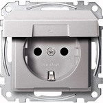 Merten MEG2310-0460 Steckdose CEE 7/3 Aluminium (MEG2310-0460)