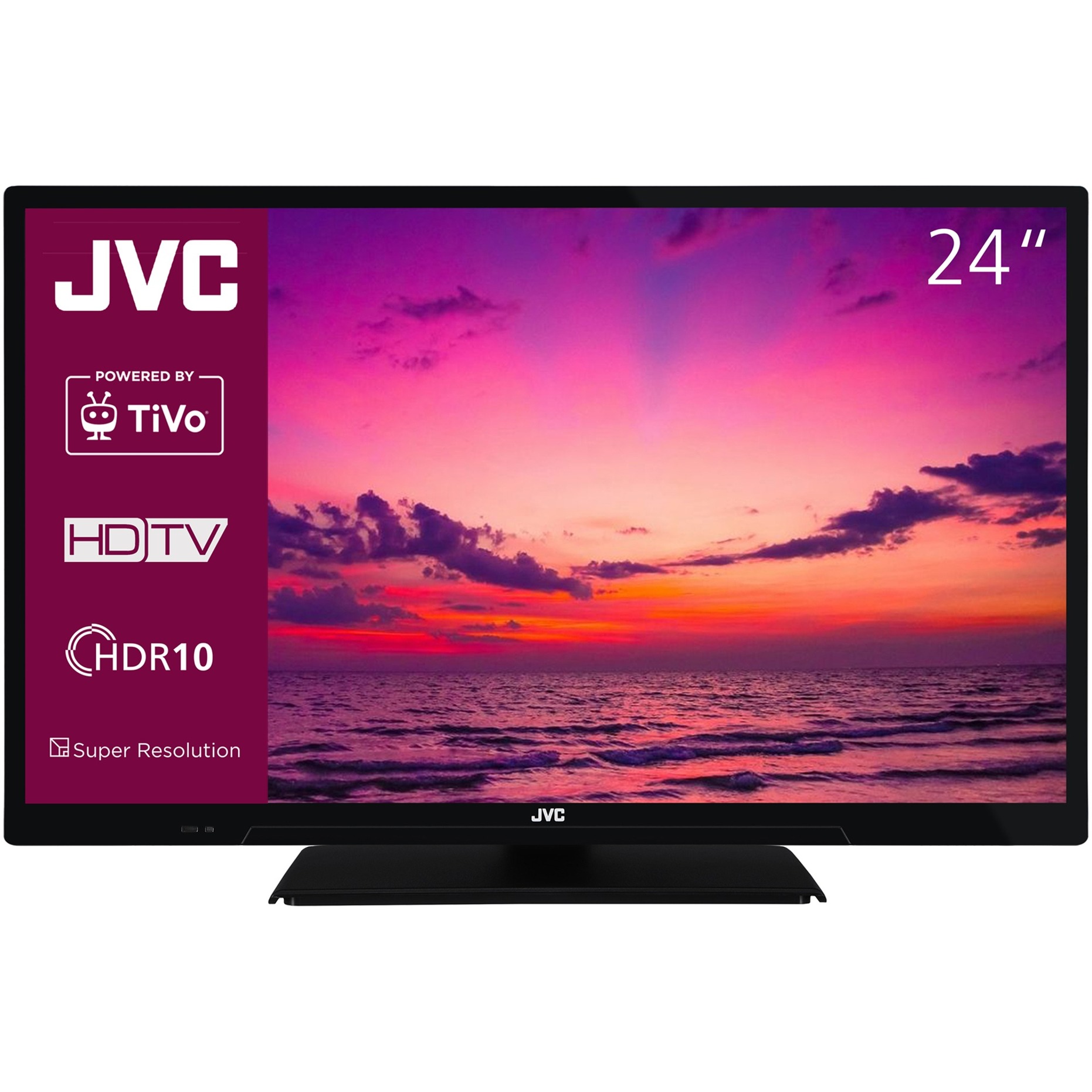 JVC LT-24VH5355, LED-Fernseher - (60 cm (24 Zoll), schwarz, WXGA, Tripple Tuner, Smart TV, TiVo Betriebssystem) [Energieklasse E] (824053)