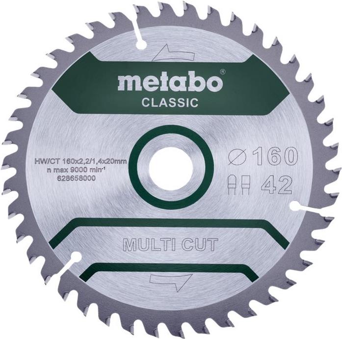 Metabo MULTI CUT CLASSIC 628658000 Kreissägeblatt 160 x 20 x 1.4 mm Zähneanzahl: 42 1 St. (628658000)