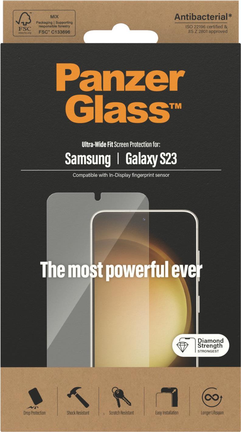 PanzerGlass ™ Displayschutz Samsung Galaxy S23 | Ultra-Wide Fit (7322)