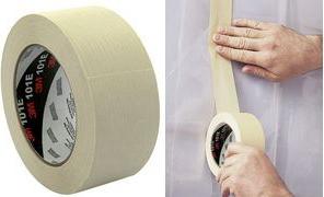 3M Krepp-Klebeband 101E, 30 mm x 50 m, Papier, beige Der Basisprofi für einfache Abdeck- und Haltezwecke - 1 Stück (101E/30)