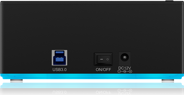 RaidSonic IB-127CL-U3 Speicherlaufwerk-Docking-Station Schwarz (IB-127CL-U3)