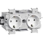 HAGER GS20019016 Steckdose 2-fach Wago Steck/Klemmtechnik (GS20019016)