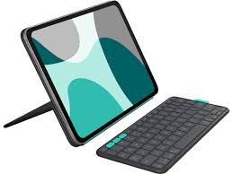 Logitech Flip Folio Tastatur-Foliohülle QWERTZ CH Pale Grey für iPad Air/Pro 27,90cm (11")