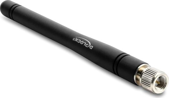Delock LTE Antenne SMA Stecker 1,0 - 5,23 dBi omnidirektional starr schwarz (90682)