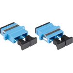 LWL Duplex Kupplung, SC (UPC) an SC (UPC), OS2, Singlemode, Kunststoffgehäuse mit Flansch, Keramikhülse, blau, Good Connections® (LW-K206)