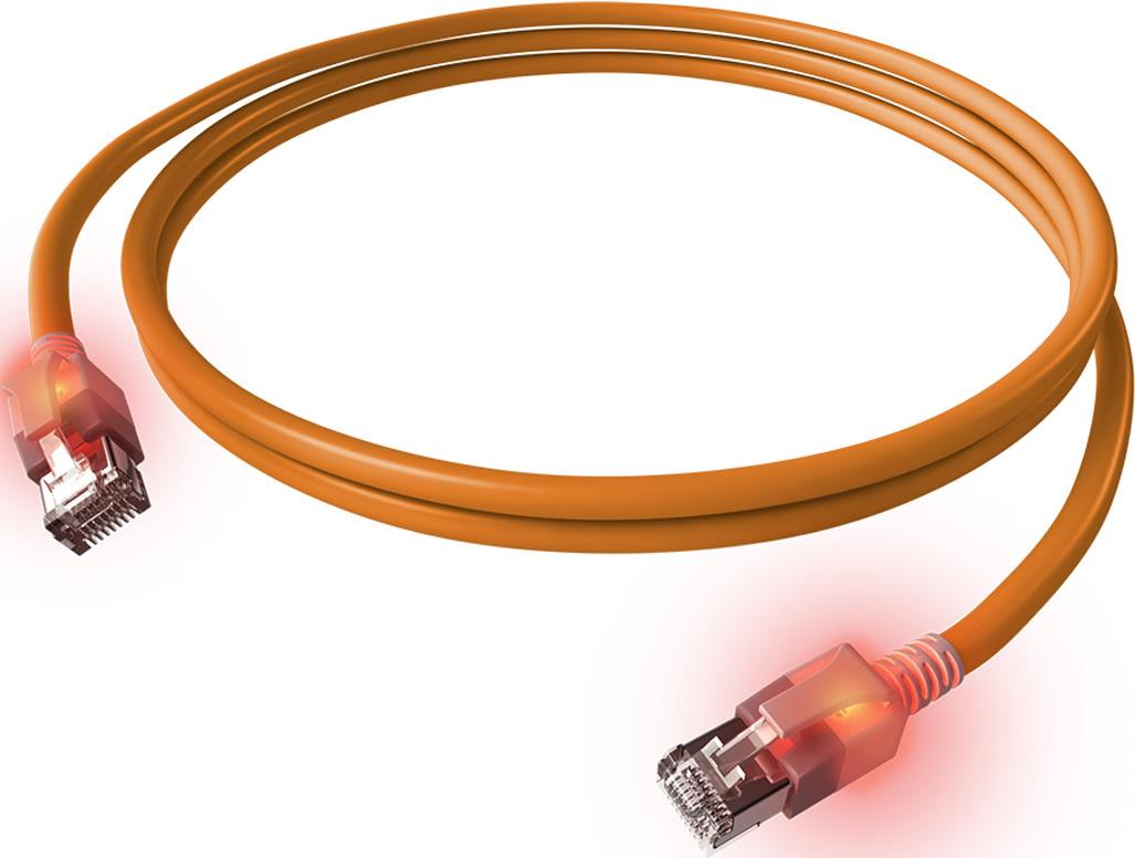 ZVK EasyLan KupferPatchkabel Kat6A LED Kat 6A gesch.orange 7,5m CS1OOADAD0075 (CS1OOADAD0075)