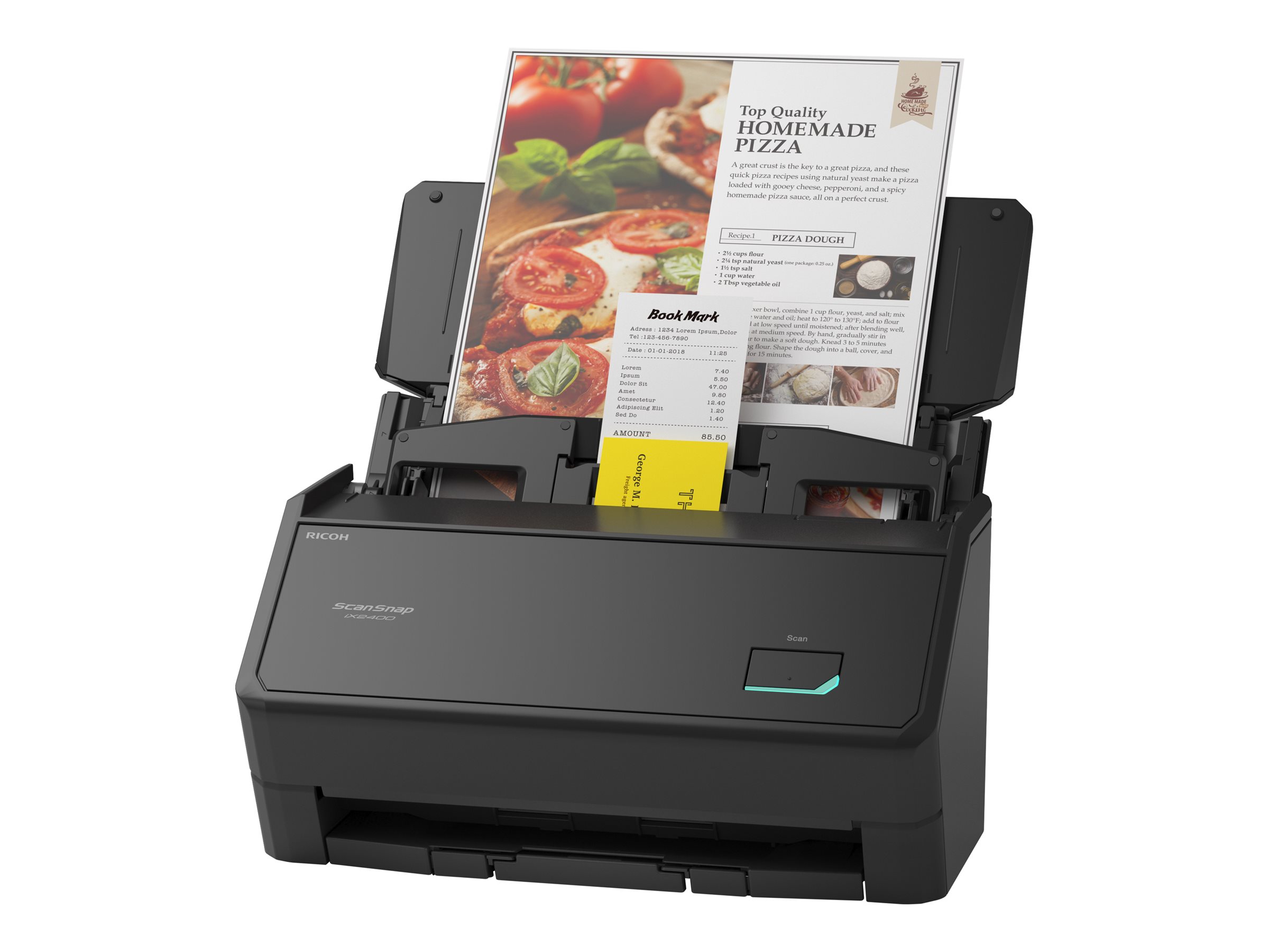 Ricoh ScanSnap iX2400 Dokumentenscanner ADF 45 ppm Duplex 600 dpi USB 3.2 Schwarz