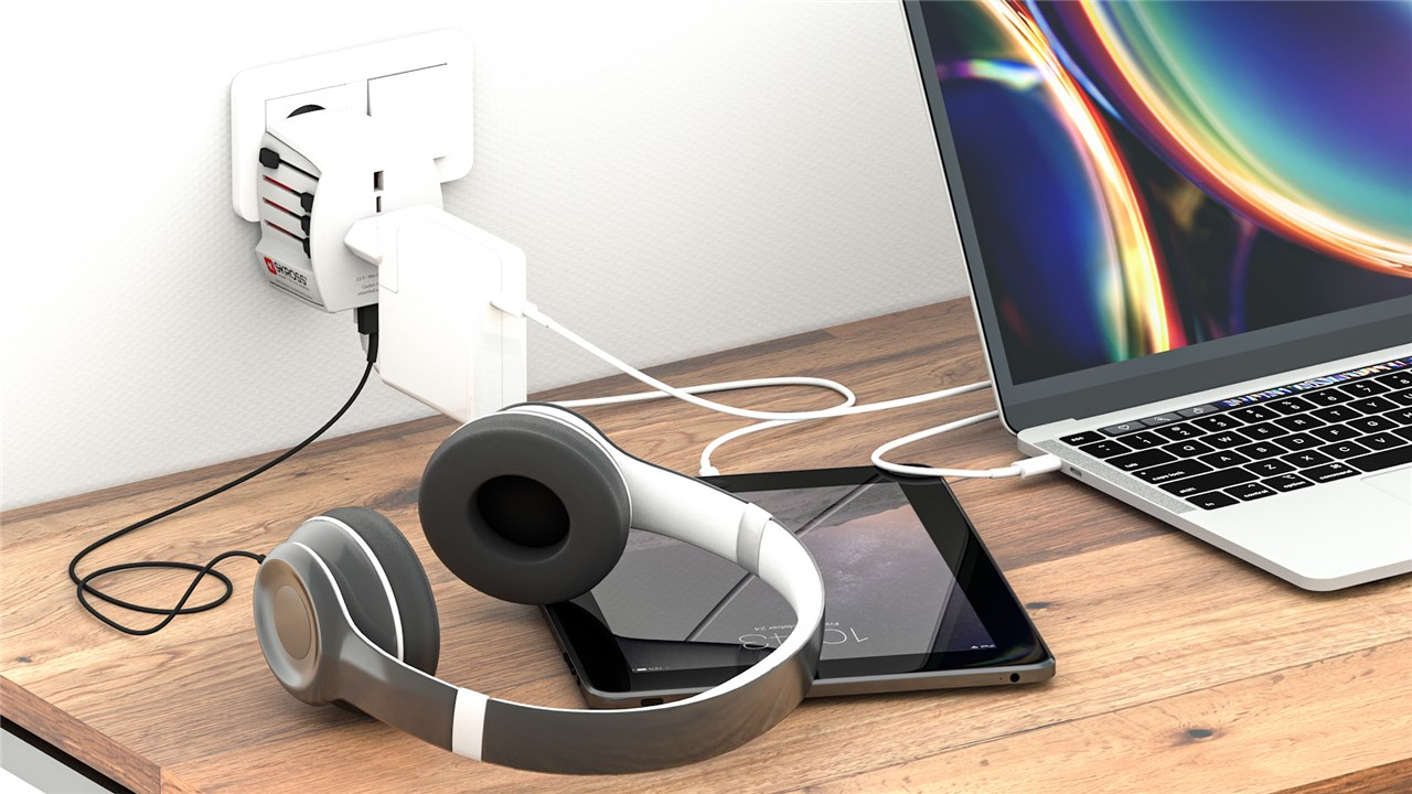 SKROSS MUV USB Reiseadapter 2x USB-A Weiß