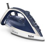 TEFAL Dampfbügeleisen FV6812E0 Ultragliss Plus 2800 W, Wassertankinhalt 270 ml, kontinuierlicher Dampf 50 g/min, Blau/Weiß (FV6812E0)