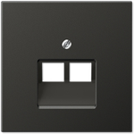 JUNG AL 2969-2 UA AN. Produktfarbe: Schwarz, Material: Aluminium, Buchsen-Typ: RJ-45 (AL2969-2UAAN)