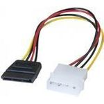SATA Strom-Adapterkabel, Molex auf SATA 4Pin Molex auf Sata Bu. z.B. zur Stromversorgung einer SATA-Festplatte, wenn nicht genügend SATA-Anschlüsse auf dem Bord sind (147550)
