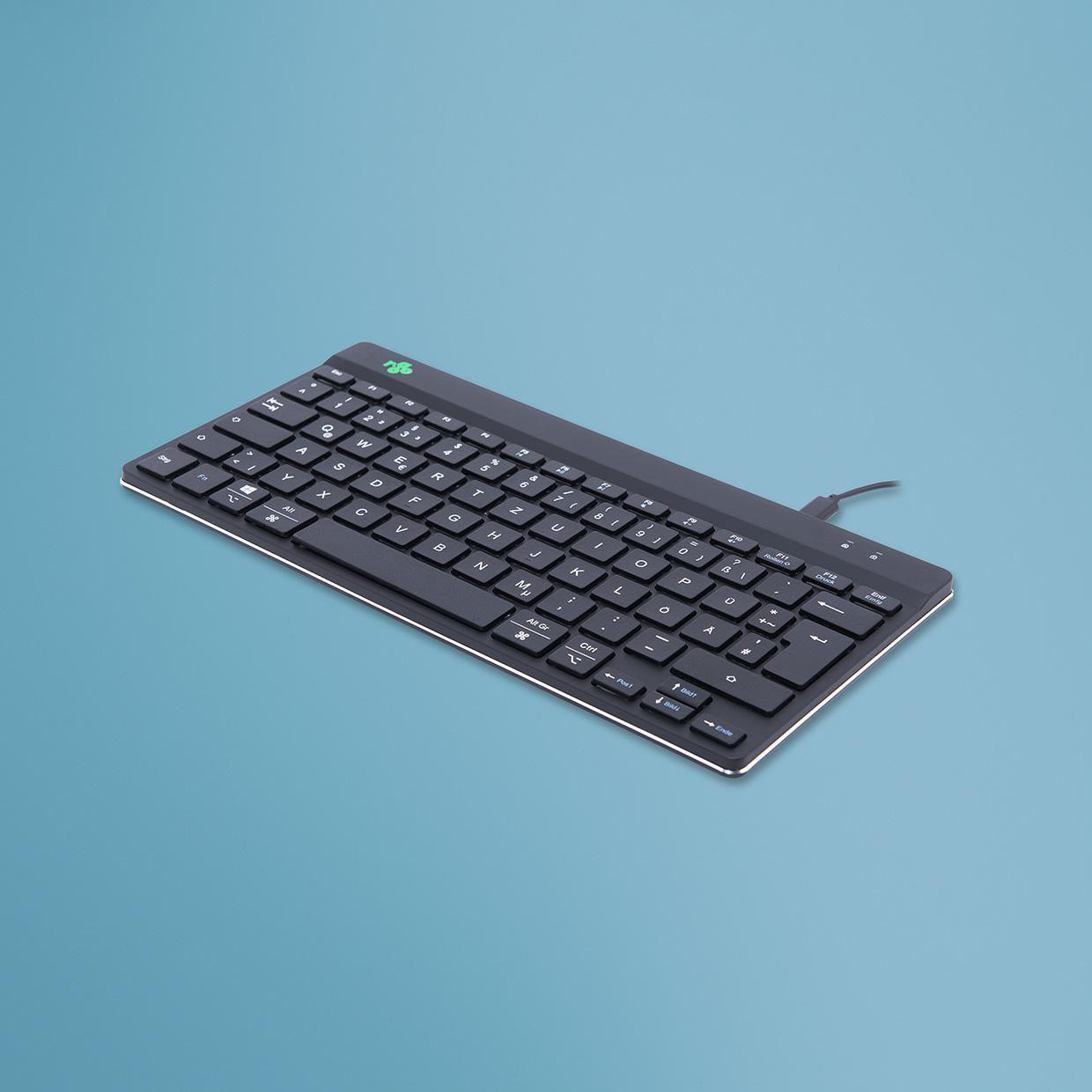 R-Go Ergonomische Tastatur Compact Break QWERTZ Deutsch Schwarz