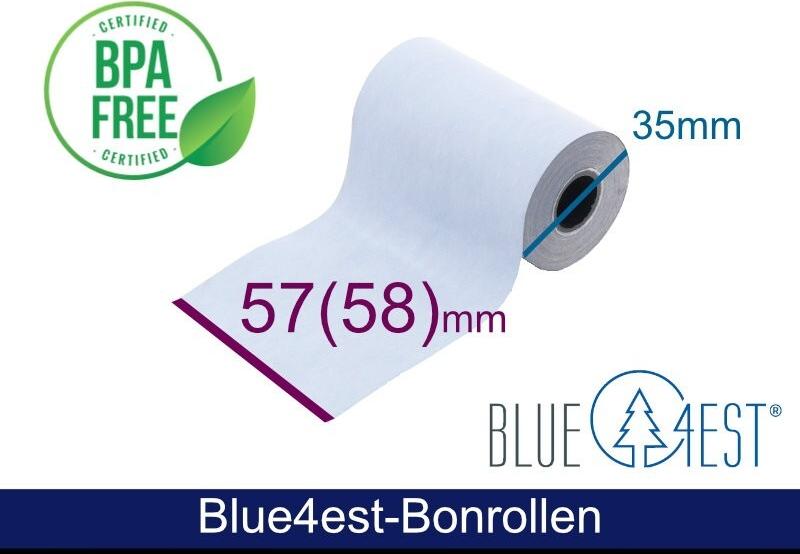 ARTDEV Thermorolle - 57(58) 35 12 (B/D(max.)/K) 14m, Blue4est® (Blau) Ökopapier (ADT573512)