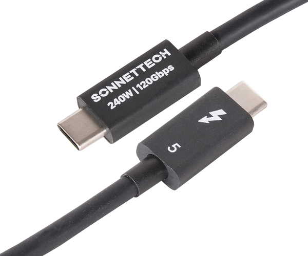 Sonnet Thunderbolt 5 Kabel 0,8 m 80 Gbit/s Schwarz