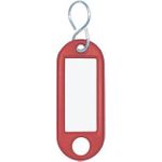 WEDO Schlüsselanhänger Kunststoff, wechselbare Etiketten, rot (262803402)