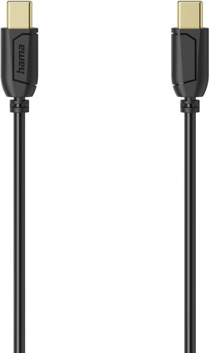 Hama USB-C auf USB-C-Kabel Flexi-Slim, USB 2.0, 480 Mbit/s, 0,75 m (00074266)