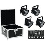 EUROLITE Set 4x LED PAR-56 QCL sw + Case + Controller (20000413)