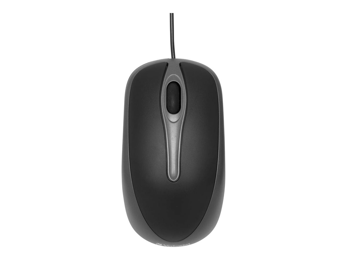 Verbatim Optical Desktop Mouse 49019 USB Optische Maus Schwarz, Grau