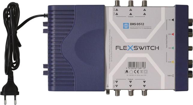 WISI FLEXSWITCH Multischalter DXS0512 5in12 aktiv mit Netzteil 1 (76871)