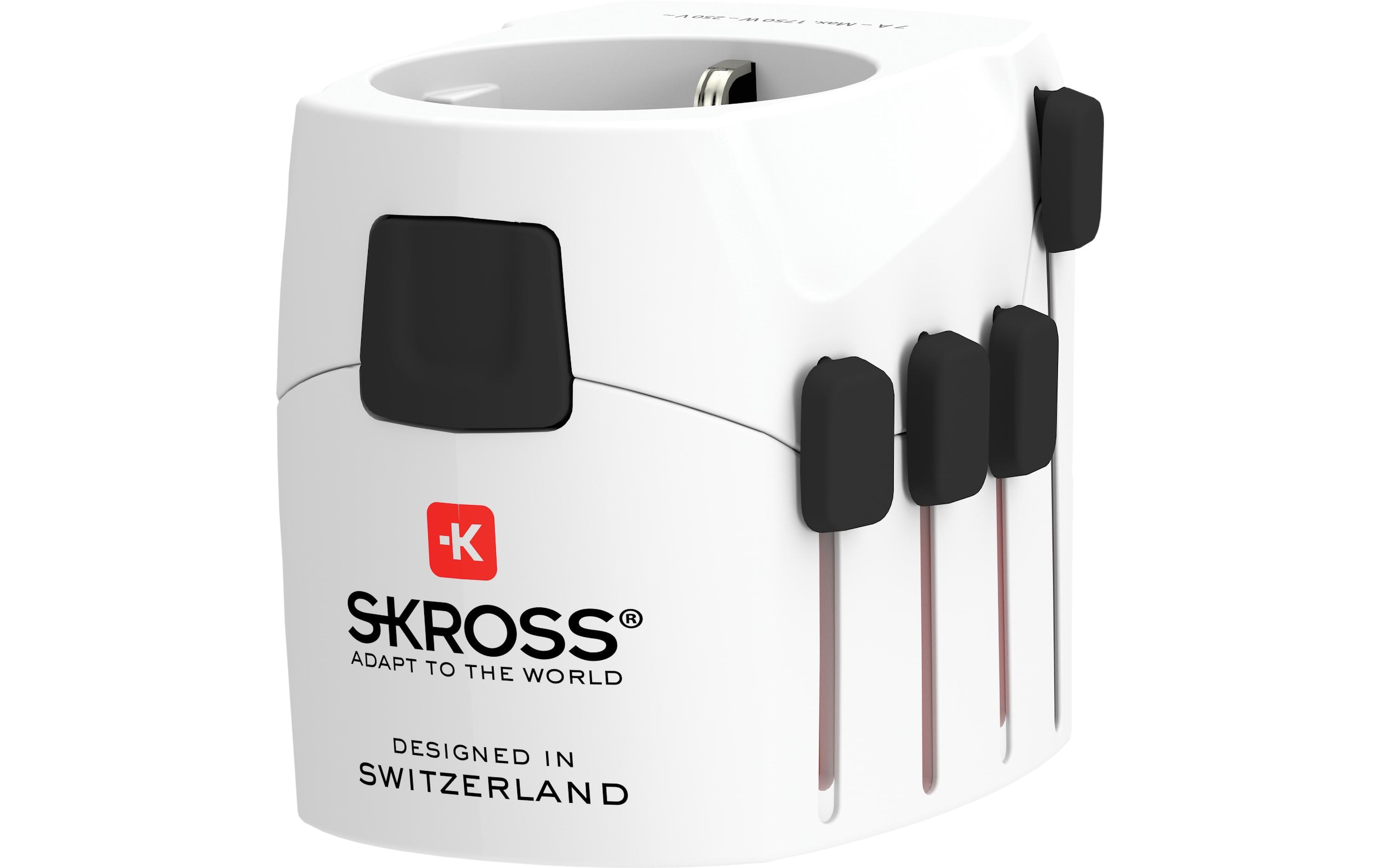 SKROSS PRO World 7A Reiseadapter Weiß
